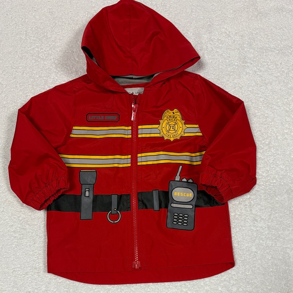 Carter's Red Firefighter chief lined Raincoat for Kids size 18m